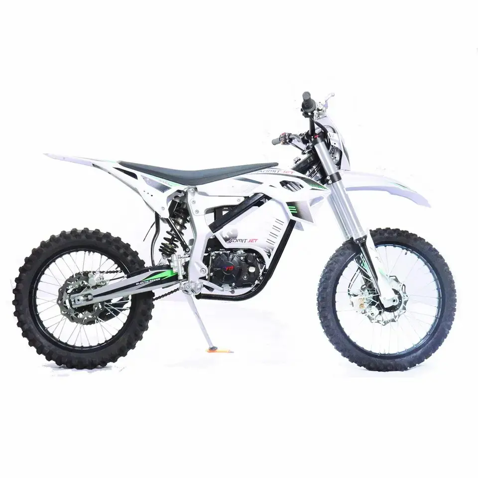 AdmitJet Adult 72V 12000W Good Price Evo Friendly White Large Long Range Electric MX Dirt Bike