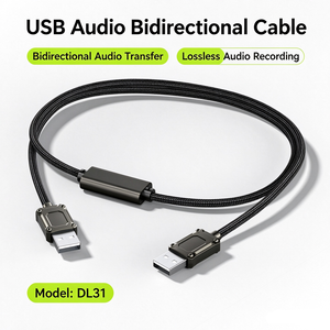 สายเคเบิลบันทึกเสียง USB, บริดจ์เสียงสำหรับการถ่ายทอดสด, ระบบลูปแบ็คเสียงแบบไม่สูญเสียคุณภาพสำหรับแท็บเล็ตและไมโครโฟน - Product Image 1