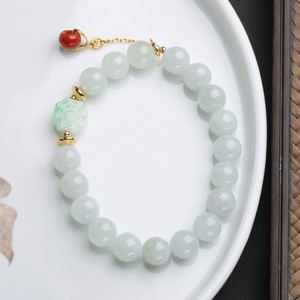 Bracelet en émeraude naturelle, agate rouge du Sud porte-bonheur, style ethnique rétro, petit pendentif goutte, bracelet tendance pour femme - Product Image 6