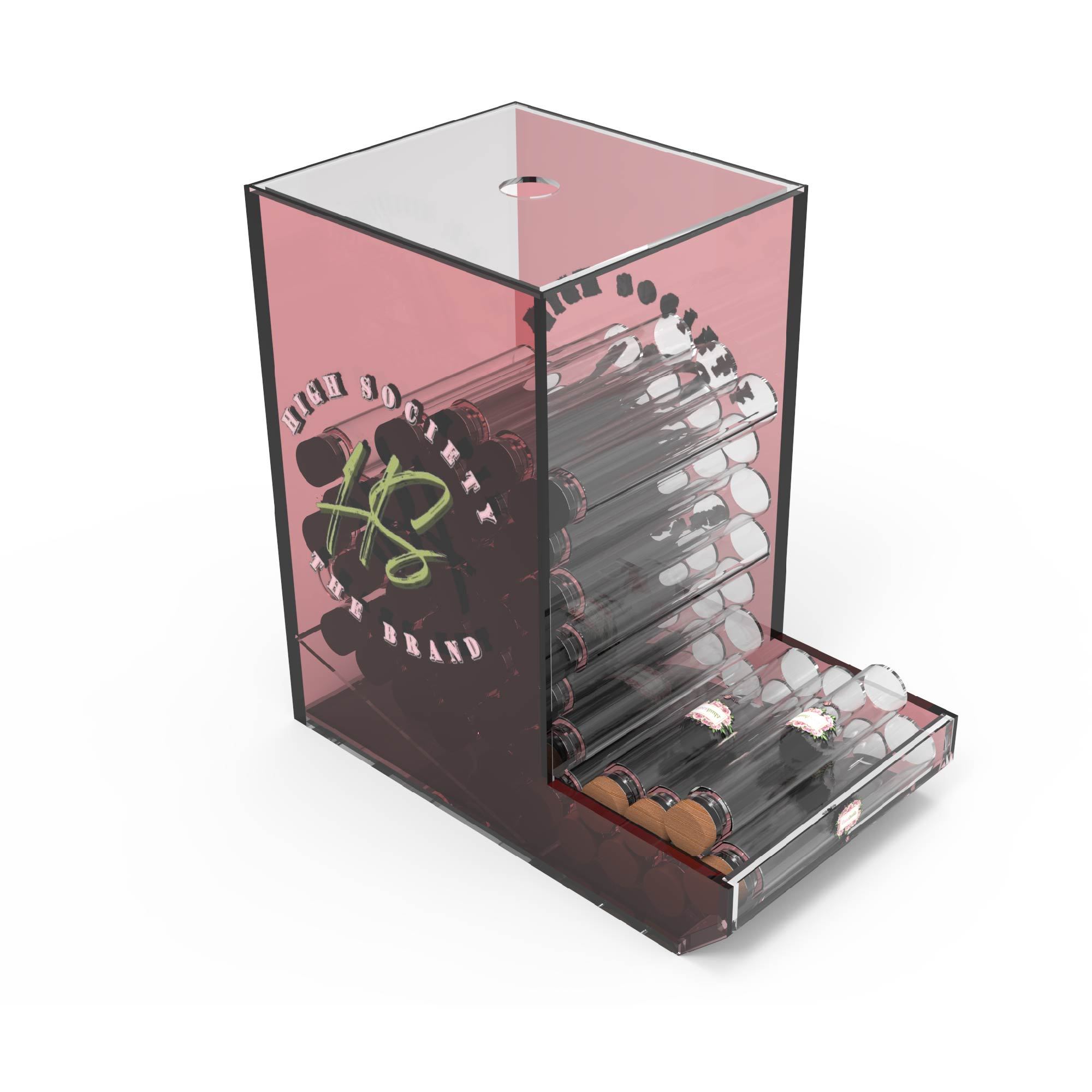 Customizable Light Duty Modern Acrylic Countertop Cigarette Display Rack for Tobacco Stores — view 4