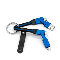 Mini Llavero 6 en 1, Cable de Datos USB Tipo C a Tipo C de Carga Rápida de 60W, Dispositivo Portátil para iPhone, Regalo Empresarial