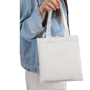 Sac fourre-tout en toile de conception personnalisée épaisse et robuste marché en ligne sac fourre-tout en coton recyclable sac en coton en toile unie vierge - Product Image 3