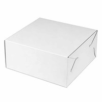 Vente en gros d'usine, boîtes à gâteaux carrées classiques blanches de différentes tailles, boîtes à gâteaux personnalisées 10x10x5 pouces