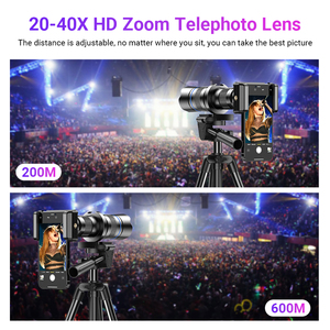 Objectif de Téléobjectif <span class=keywords><strong>Zoom</strong></span> 20-40X à Vente Chaude avec Trépied et Clip pour Téléphone pour la Photographie - Product Image 3