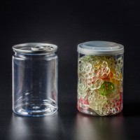 Bocaux rondes en plastique pour aliments, pièces, de qualité alimentaire, jetables, avec couvercles scellés