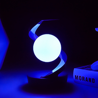 Lámpara de Noche Innovadora con Levitación Sensorial para Sala de Estar u Oficina, Moderna, en Espiral, RGB, Gris