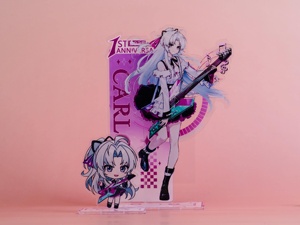 OEM Odm อนิเมะ Wuthering Waves คาร์ลอตต้า อะคริลิกสแตนดี้ ฉลองครบรอบ 1 ปี แบบสองสไตล์ ของตกแต่ง - Product Image 1