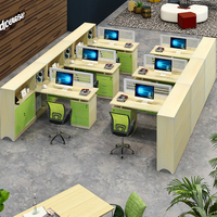 Bureau de travail informatique modulaire en bois MFC E0, bureau moderne convertible pour la maison, montage facile, bureau cubique, table de bureau