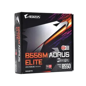 使用済みまたはオリジナルの新しいb550mマザーボードb550m aorus eliteサポート3000/5000 CPU、PCラップトップ用4 * DDR4 128gbマザーボード