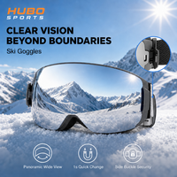 Lunettes de ski à lentille sphérique Système de verrouillage à clip intégré et technologie magnétique pour le snowboard