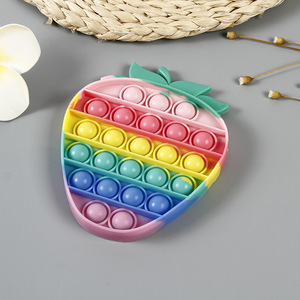 Bán Sỉ Đồ Chơi Tùy Chỉnh Khác Túi Trẻ Em Giảm Căng Thẳng Đồ Chơi Fidget Pop Dâu Tây Bằng Silicon - Product Image 1