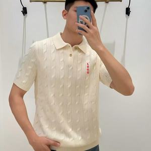Polo de Punto Ralf Little Horse para Hombre, Transpirable, de Algodón, Color Sólido, Bordado, de Manga Corta - Product Image 2