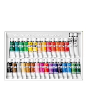 Simbalion GC-30 Kit de peinture gouache (opaque) 30 couleurs en tubes aluminium certifié EN 71-3 ASTM F963, fournitures artistiques en boîte carton Chine - Product Image 1