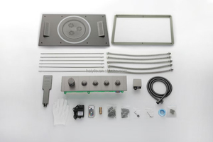 800x450x19mm sus304 הוביל שלושה-פונקציות ריקוד גשם מקלחת וילון מפל מפל מים ברזים תרמוסטטים מלוטש - Product Image 4