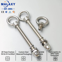 MALAXY DIN580 Compatible Acier Inoxydable SS 304/316 pour Boulons à Œil 3/8 5/16 1/2 M2 M3 M5 M6 M8 M10M12