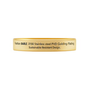 Bracelet tendance en acier inoxydable 316L avec placage or PVD, design durable et résistant - Product Image 2