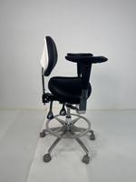 Chaise dentaire ergonomique GINEE à selle fendue, tabouret de microscopie réglable en hauteur en alliage d'aluminium