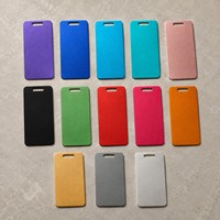Étiquettes de bagages vierges en aluminium personnalisables par gravure laser, multicolores, avec trou pré-percé, plusieurs options de couleurs vibrantes