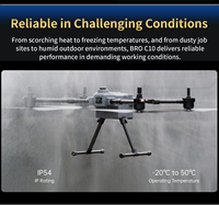 Drone de nettoyage de toiture à vendre, qualité industrielle, déploiement rapide pour le nettoyage des toitures en tuiles et des grandes surfaces.
