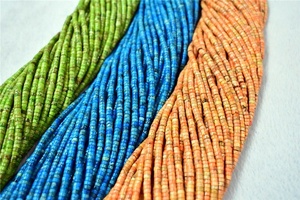 Flat Round Wheel Hình Đá Quý Sợi Tự Nhiên Hoàng Gia Jasper Heishi Hạt Trầm Tích Biển Làm Đồ Trang Sức - Product Image 2