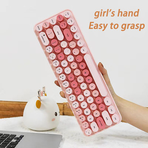 Combo de Teclado y Ratón Inalámbrico OEM Retro de Alta Calidad con Teclas DOT, 2.4Ghz, Diseño Dulce y Lindo, Ideal para Regalo - Product Image 5