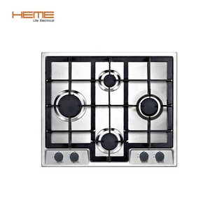 Estufa de Gas de 4 Quemadores con Acero Inoxidable Integrado, Electrodoméstico de Cocina, Fuente de Energía Eléctrica/Batería - Product Image 1