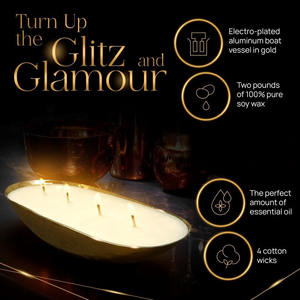 <span class=keywords><strong>Vela</strong></span> Aromática <span class=keywords><strong>de</strong></span> Lujo Más Vendida, 4 Mechas, en Recipiente <span class=keywords><strong>de</strong></span> Aluminio Vertido a Mano, Forma <span class=keywords><strong>de</strong></span> <span class=keywords><strong>Barco</strong></span>, Diseño Único, Cera <span class=keywords><strong>de</strong></span> Gel con Aroma a Soja <span class=keywords><strong>Grande</strong></span> para las Fiestas - Product Image 4