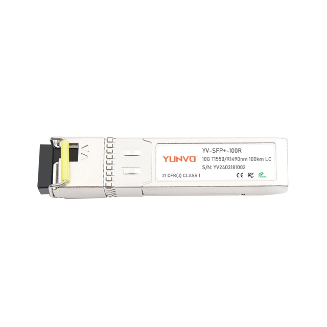 YUNVO SFP-10G-BX100U/SFP-10G-BX100D 10G BiDi SFP+ Module 1490nm/1550nm 40/60/80/100KM DDM LC Fiber Optic Transceivers for FTTH