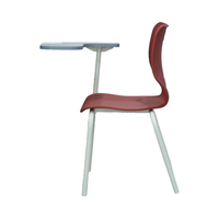 Fournisseurs de mobilier scolaire, chaise d'université, chaises d'étudiant en plastique avec tablette d'écriture