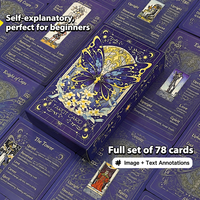 Cartes de Tarot de Luxe Artistiques Vintage de Haute Qualité, Design Original, en Carton Durable pour la Guidance Quotidienne et les Rituels