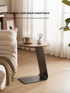 Raf ile katı ahşap Modern ortaçağ tarzı sehpa ve oturma odası ve balkon için mermer masa lüks ev mobilyası - Product Image 5