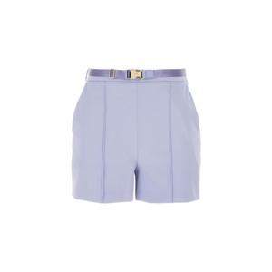 Short Elisabetta Franchi Lillac de haute qualité, 2 larges poches sur les côtés et 2 poches plaquées à l'arrière - Product Image 1