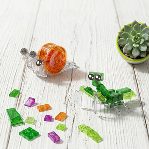 DG8003D 6-en-1 Œuf Surprise Transparent Insectes (Sauterelle, Libellule, Abeille, Escargot) – Boîte Mystère de Petites Particules – Blocs de Construction en Plastique – Jouet - Product Image 3