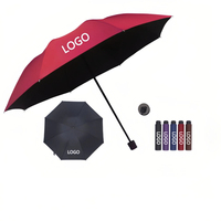 Parapluie manuel pliable compact et portable, coupe-vent, imprimé avec logo personnalisé, idéal pour les cadeaux d'entreprise