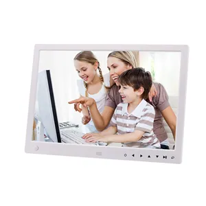 สีดำ14 15นิ้ว1280X800หน้าจอLED Wall Mount Digital Photo Frame 1080P Portaretratoดิจิตอล