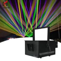 Lampe laser RGB DMX 10W/15W IP65 étanche pour extérieur, effet RGBW, animations de scène pour DJ, parcs à thème, 25K RPM, refroidissement par air