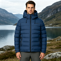 Veste matelassée légère décontractée pour homme, col montant, idéale pour l'hiver et le printemps, fabrication OEM/ODM, faible MOQ