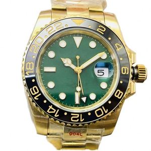 Reloj Mecánico Automático para Hombre de Alta Calidad al por Mayor, Correa de Acero Inoxidable, Dorado, Doble Zona Horaria - Product Image 2