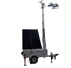 Nouvelle Arrivée : Tour d'éclairage mobile solaire IP65 avec mât manuel de 7m, 4x100W LED DC24V 5000K Lumière du jour pour parking - Product Image 5