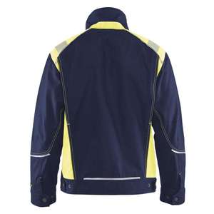 BLAKLADER - 409513708833XS Chaqueta Craftsman con reflector de corte Azul marino/Amarillo Hi-vis-EAN 7330509574362 ROPA DE TRABAJO DE 2017 - Product Image 3