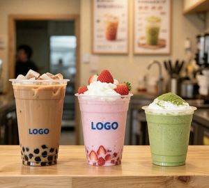 Vaso Desechable Personalizado de Plástico PET Transparente de 98 mm con Tapa para Café, Jugos, Bebidas, Tiendas de Comida, Té de Burbujas Boba - Product Image 4