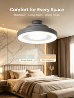 Ventilateur de plafond sans pales Yeyun à profil bas avec lumière LED, purificateur d'ions plasma, sûr pour la famille