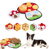 Tapis de Sniffing Interactif Anti-Dérapant pour Chiens et Lapins, Distributeur de Friandises à Alimentation Lente, Lavable, en Forme de Champignon, Jouet Puzzle pour Animaux de Compagnie, Soulagement de l'Anxiété