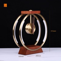 Jam Hadiah Anak-Anak Desain Art Deco ALEO Berkualitas Tinggi Lampu Malam LED Sensor Sentuh Port Pengisian USB Ramah Lingkungan Logam