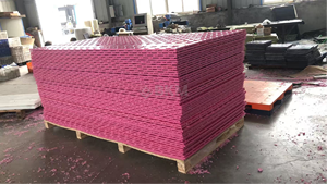 Tapis faits sur commande d'accès de construction de tapis de protection au sol de HDPE de taille de couleur rose - Product Image 6