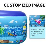 Piscine gonflable rectangulaire portable et pliable en PVC écologique de haute qualité pour enfants et nouveau-nés, idéale pour l'extérieur et le jardin.