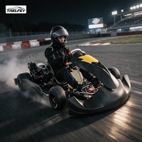Kart à pédales à essence pour adultes et adolescents, 225cc, 4 temps, 9,5 CV, karting de piste, frein à disque hydraulique, certifié CE, cadre durable