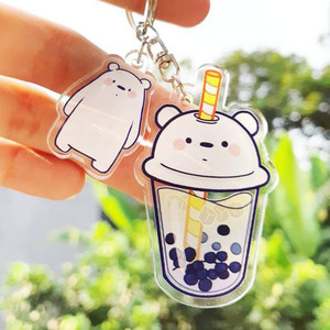 Échantillons Gratuits – Nouveaux Breloques Mignons Sans Frais de Moule – Porte-clés Personnalisés en Acrylique Thème Anime pour Bubble Tea - Product Image 5