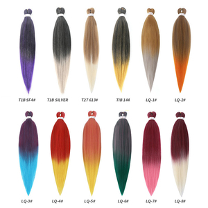 <span class=keywords><strong>Extensiones</strong></span> de ganchillo para cabello africano, trenza fácil, cabello trenzado sintético preestirado, ombré, 2022 - Product Image 3