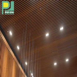 <span class=keywords><strong>Plafond</strong></span> acoustique ignifuge en aluminium à lattes, couleur et longueur personnalisées, <span class=keywords><strong>plafond</strong></span> à lamelles - Product Image 1